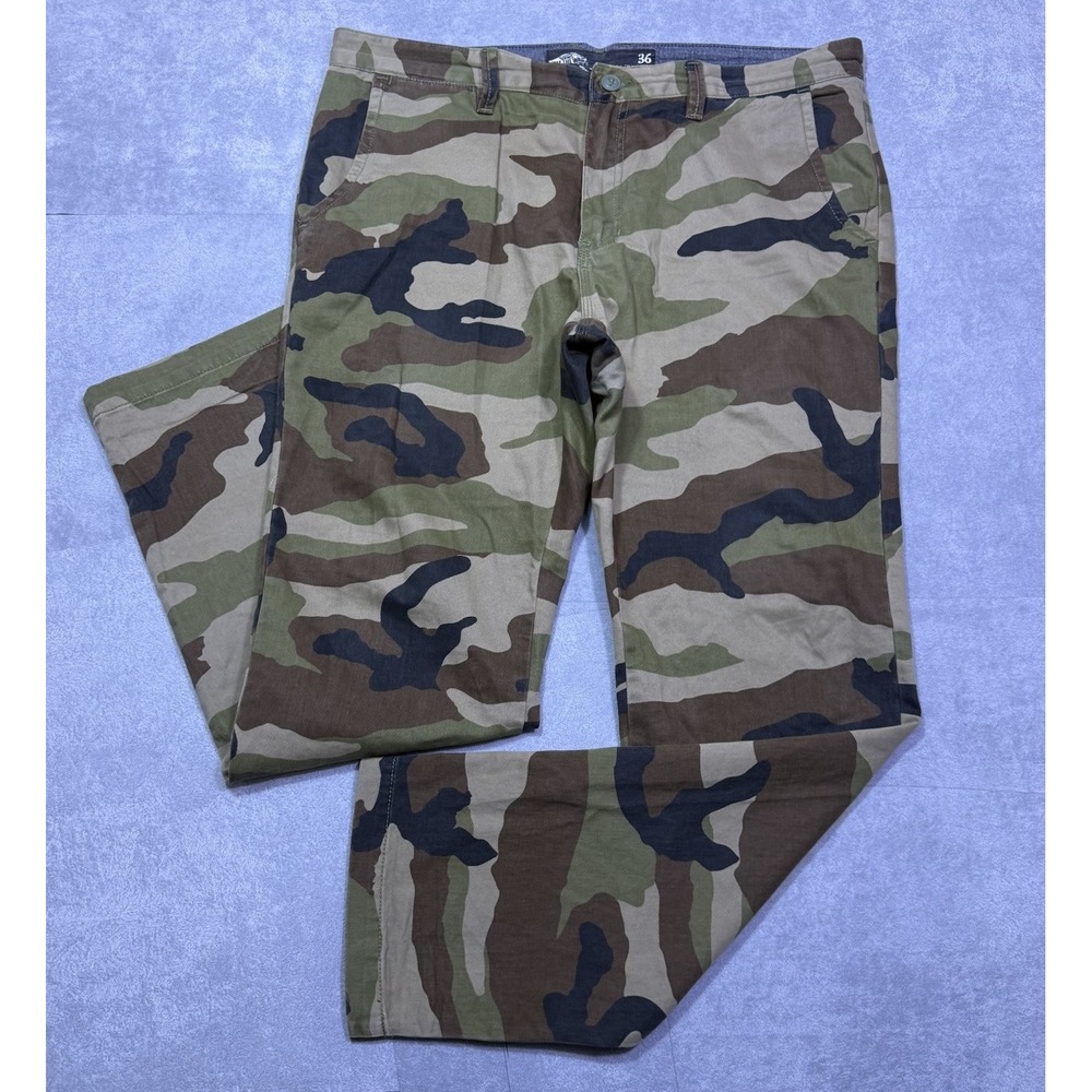 Vans Pants Mens 36x31 Woodland Camo Chino Canvas Straight Relaxed Skater Y2K